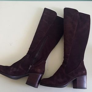 Brown knee high boots